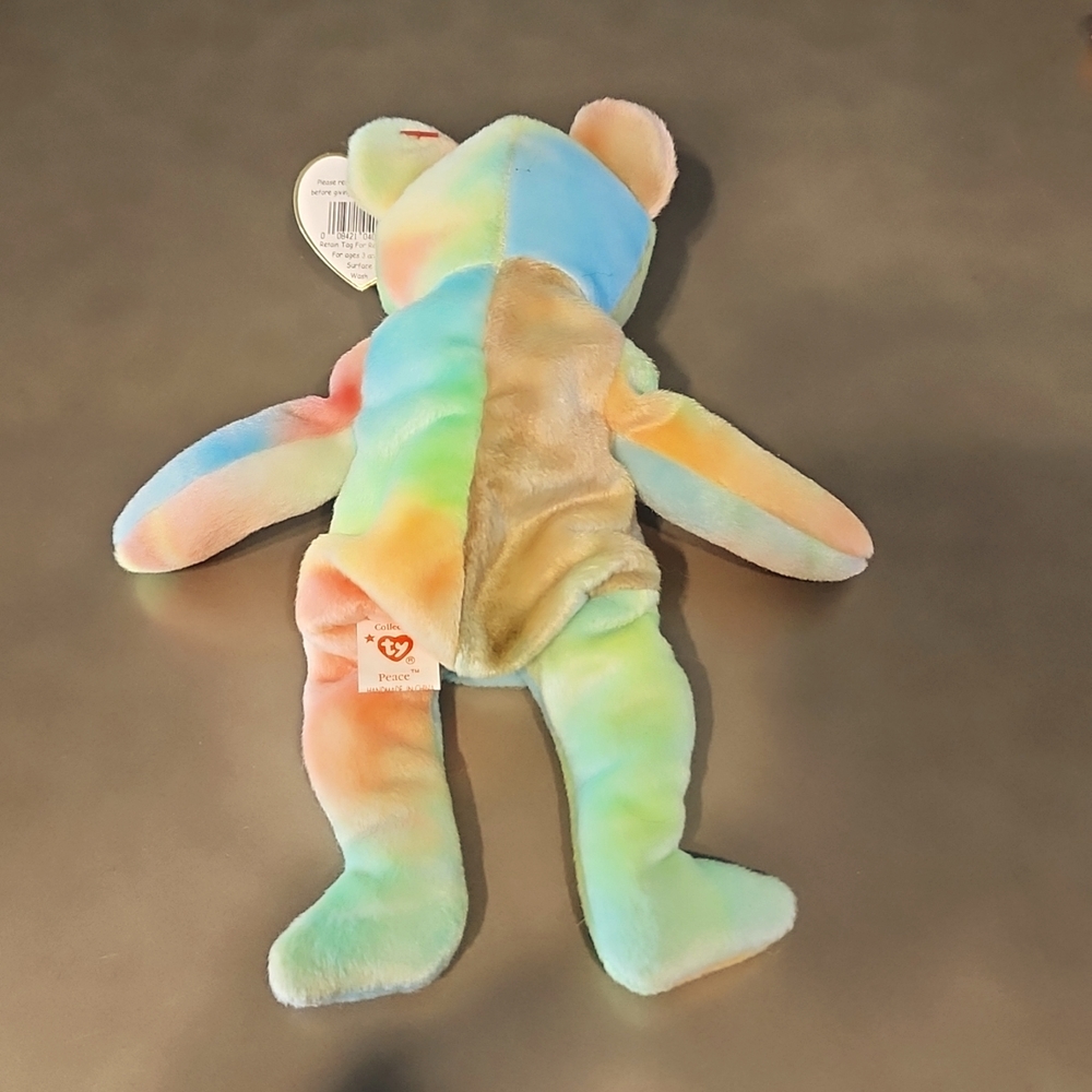 4 ty Beanie Baby's Lot - Halo, Peace, Curly, and Valentino - Picture 14 of 16